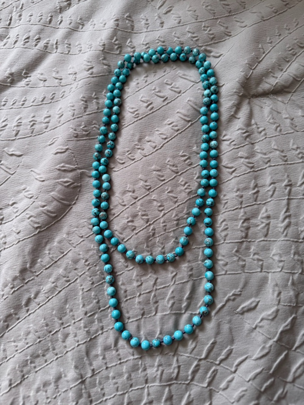 Natural Turquoise En...cklace for Her 47.5" - Picture 4 of 9